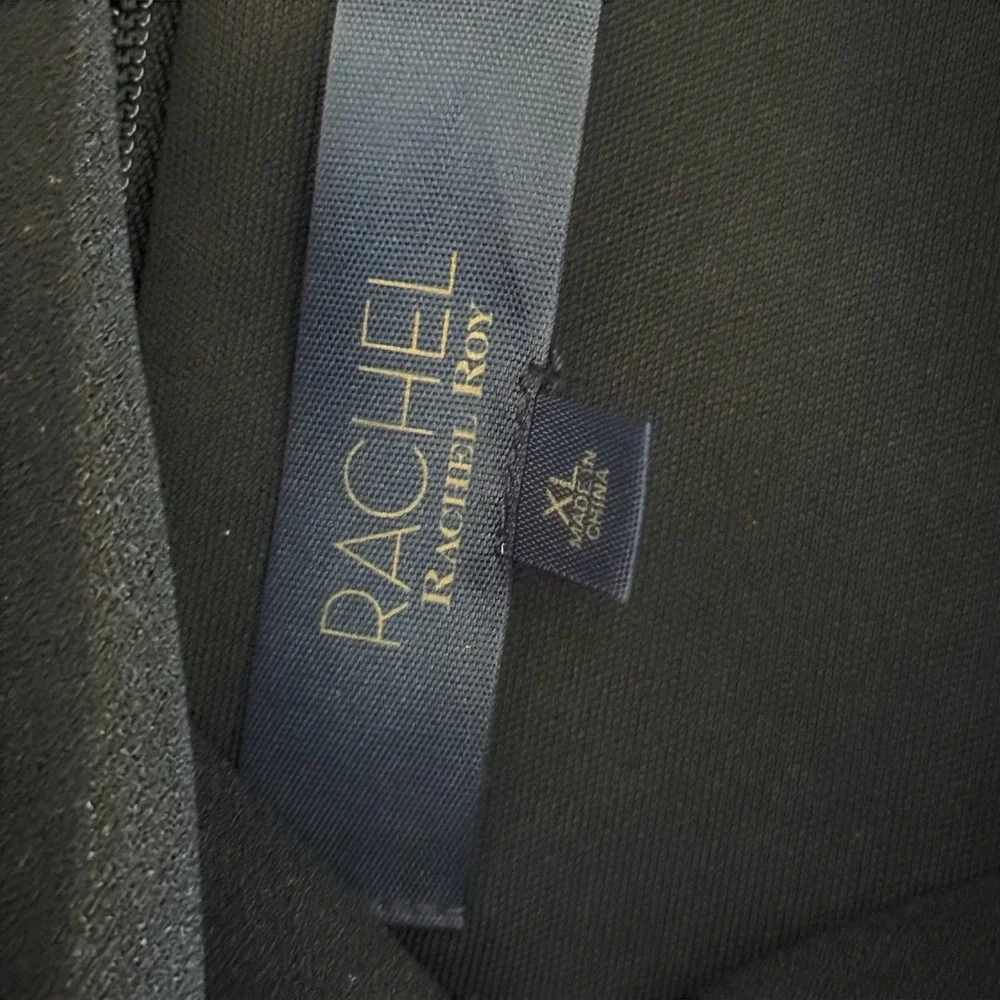 Rachel Roy Halter Sheath Dress Womens Black XL Stretch Cocktail Lined